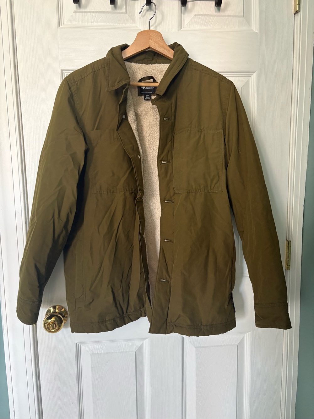 Outdoor Research Olive Green Field Jacket with Sherpa Lining